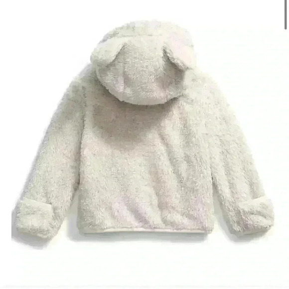 The NorthFace Baby fuzzy bear  Full Zip Hoodie 12M new gardenia white - Picture 2 of 4